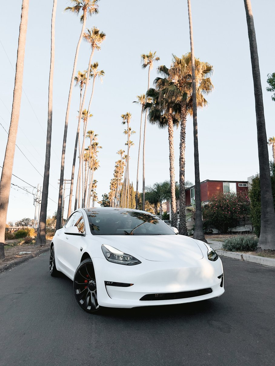 A White Tesla Model Y